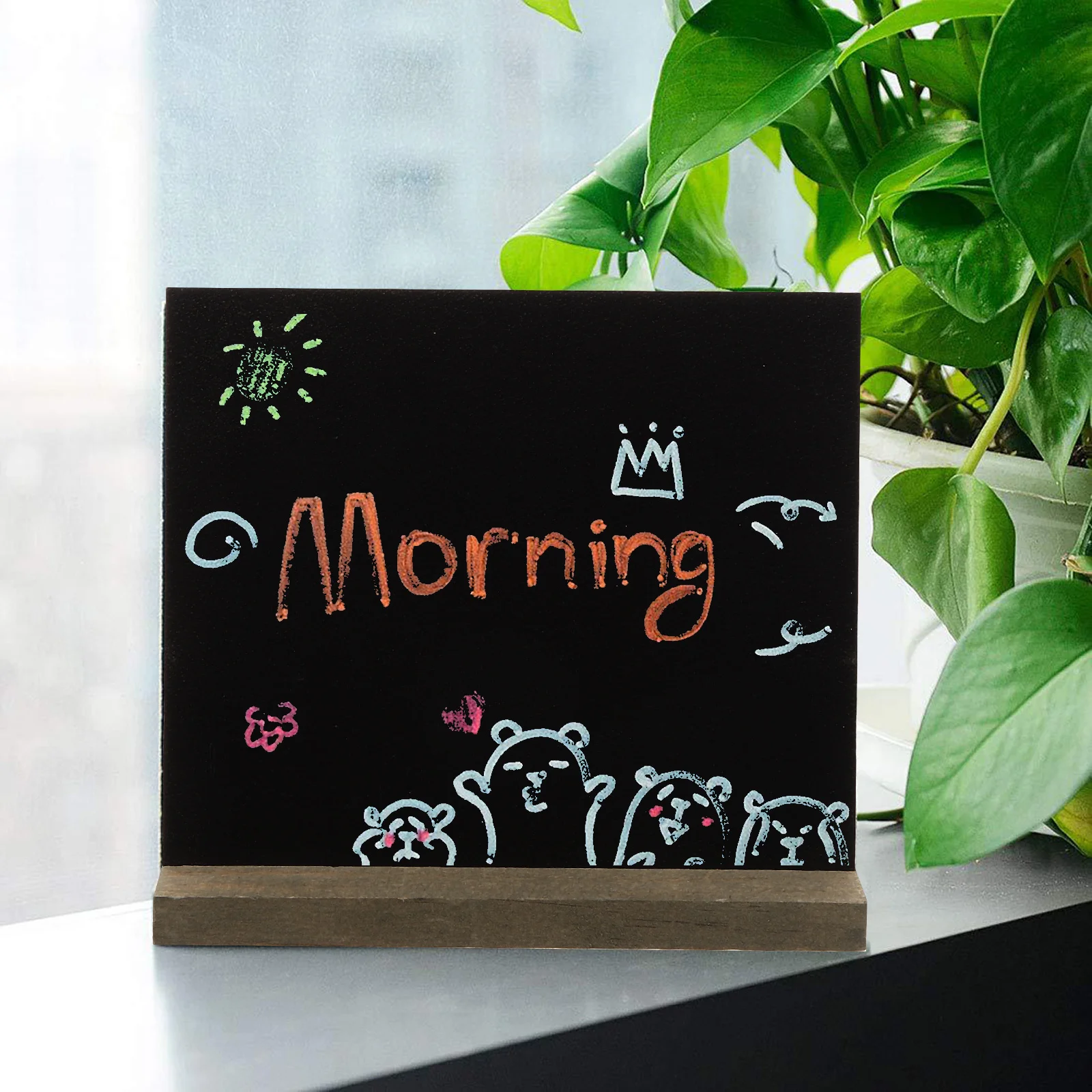 

10Pcs Wooden Message Board Mini Chalkboard Set for Home School Cafe Decor DIY Memo Blackboard Room Ornament Message Board