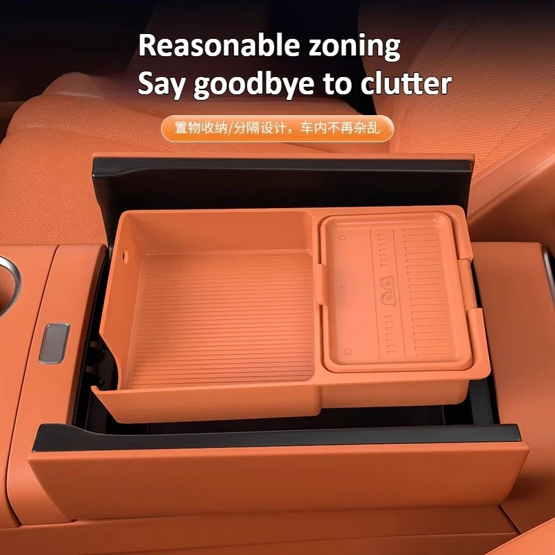 

Для AITO 8 M8 SERES 7 2025 автомобильная центральная консоль подлокотник ящик для хранения силиконовый органайзер лоток водонепроницаемые аксессуары для салона автомобиля
