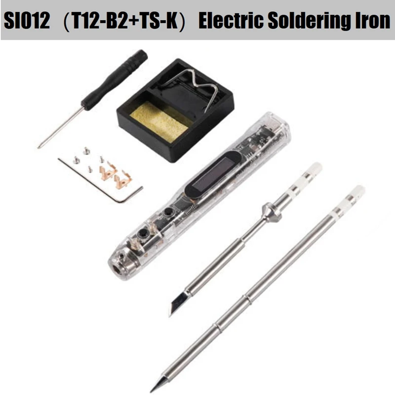 

SI012 Portable Mini Electric Soldering Iron Smart LED Digital Display Adjustable Temp Iron Built-In Buzzer