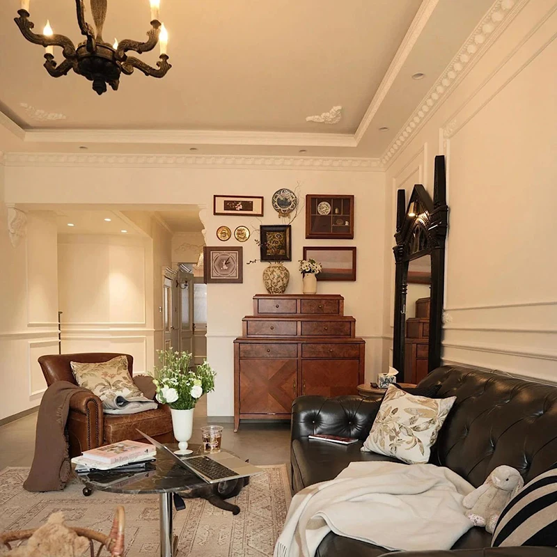 

French Wooden Furniture for Whole House Customization Storage Cabinets Bookcases Wardrobes Apartment Graphic Design