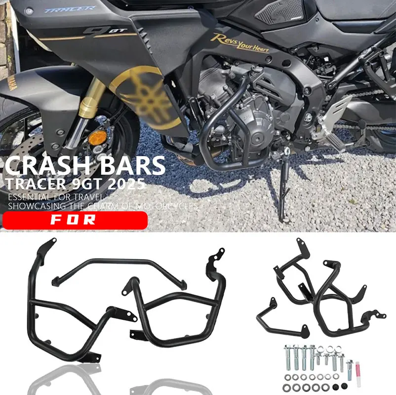 

For YAMAHA TRACER 9GT 2025 Motorcycle Frame Protection Bumper Stainless Steel Engine Guard Highway Crash Bar Fit