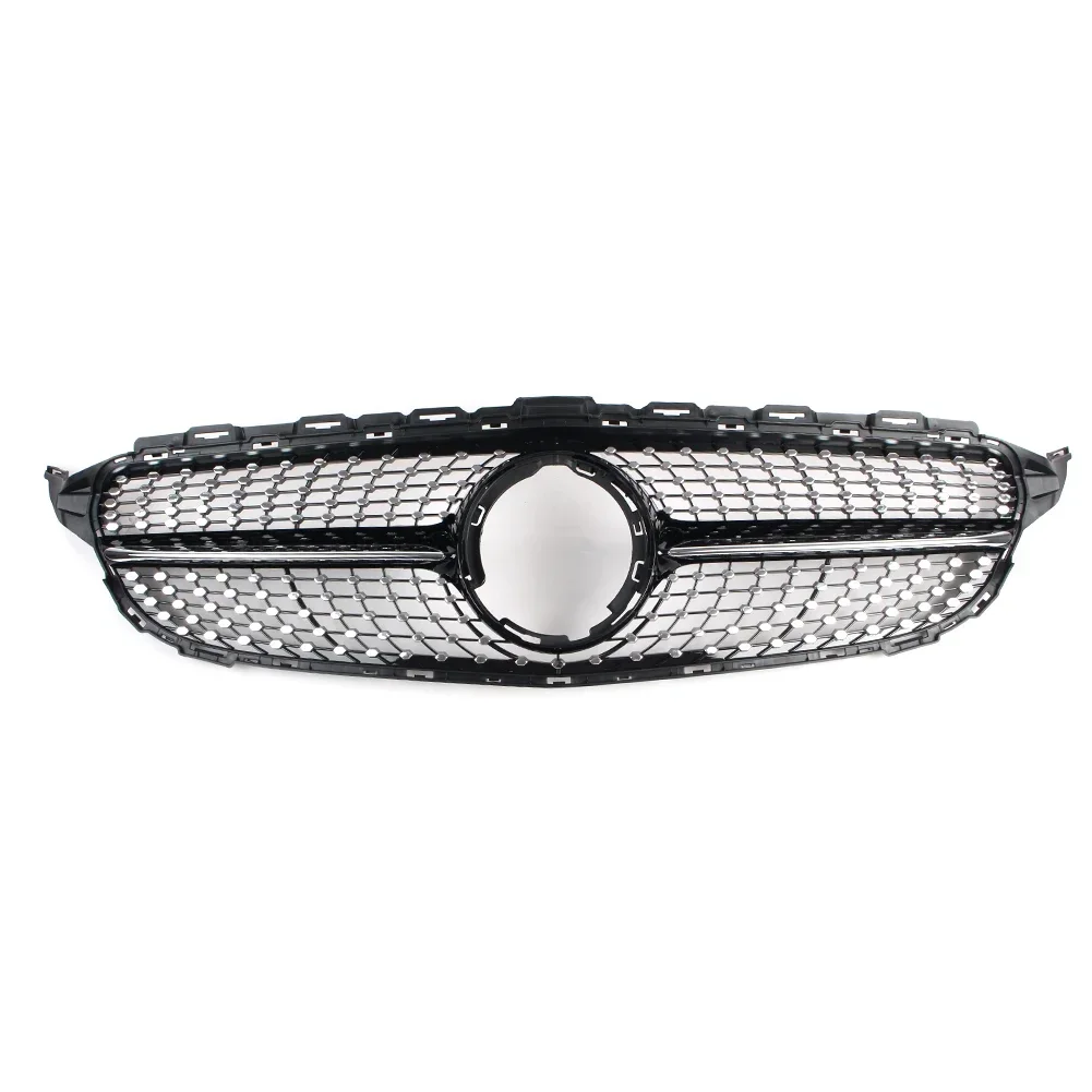 Diamond Grille DNN Car Front Upper Grill For Mercedes-Benz 2019 C-Class W205 C200 C250 C300 C350 (NOT FIT AMG Model) No Logo Kit