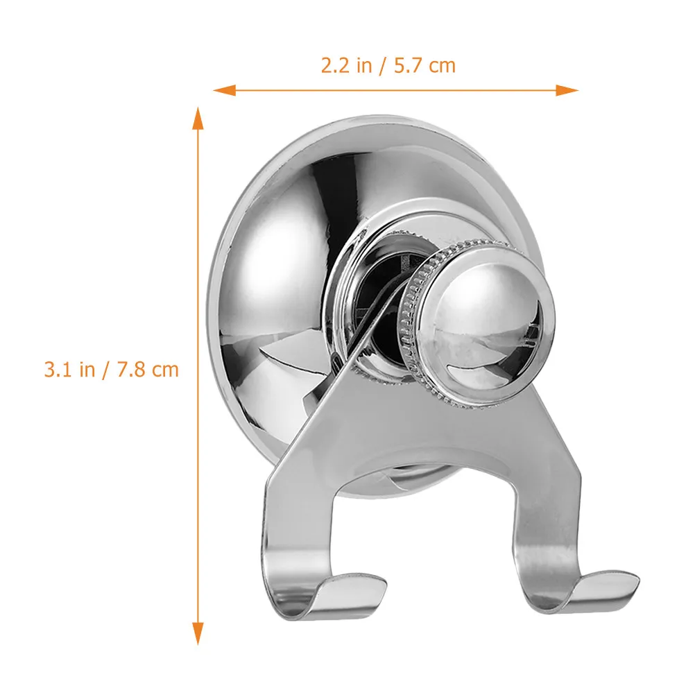 Stainless Steel Suction Cup Hooks for Bathroom Shower Kitchen Door Smooth Surfaces Heavy Load Capacity Easy Install No Damage
