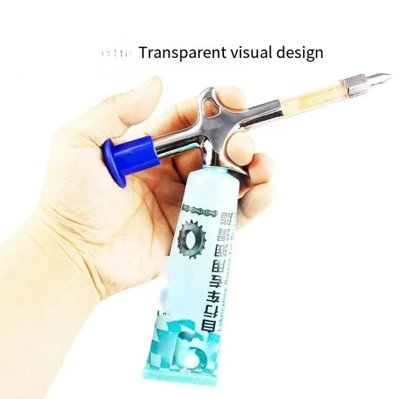 1Pcs Fahrrad Aluminium Fett Pistole Aluminium Legierung MTB Fahrrad Lager Hub Fett Spritze Radfahren Zubehör