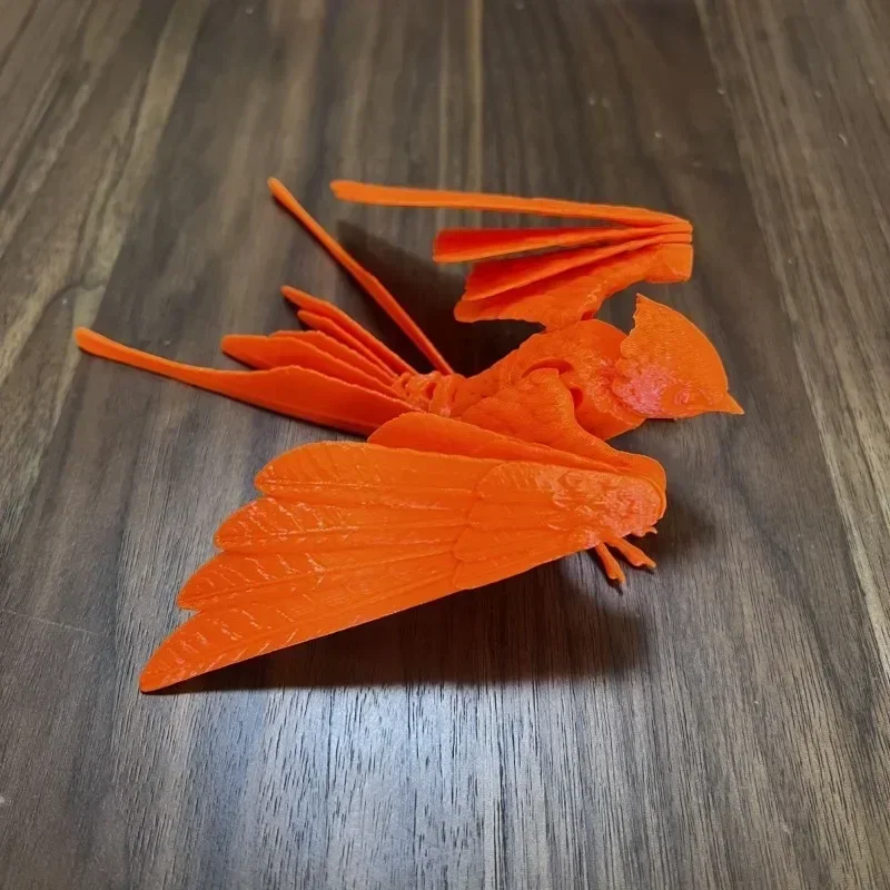 Bird Model Gradient Color Rain Swallow 3D Printing Hand Toy Model Joints Movable Beautiful Ornaments Decorative Scenery Gift