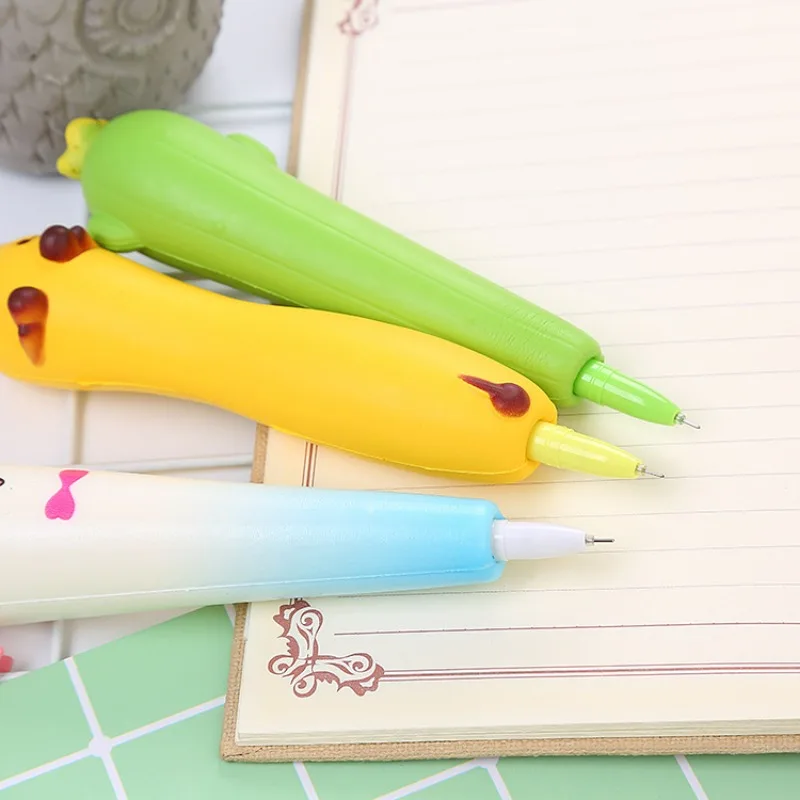 Novelty Cartoon Stress Relieve Squishy Gel Pen Squeeze Foam Pen Cute School Office Supplies Gift Stationery