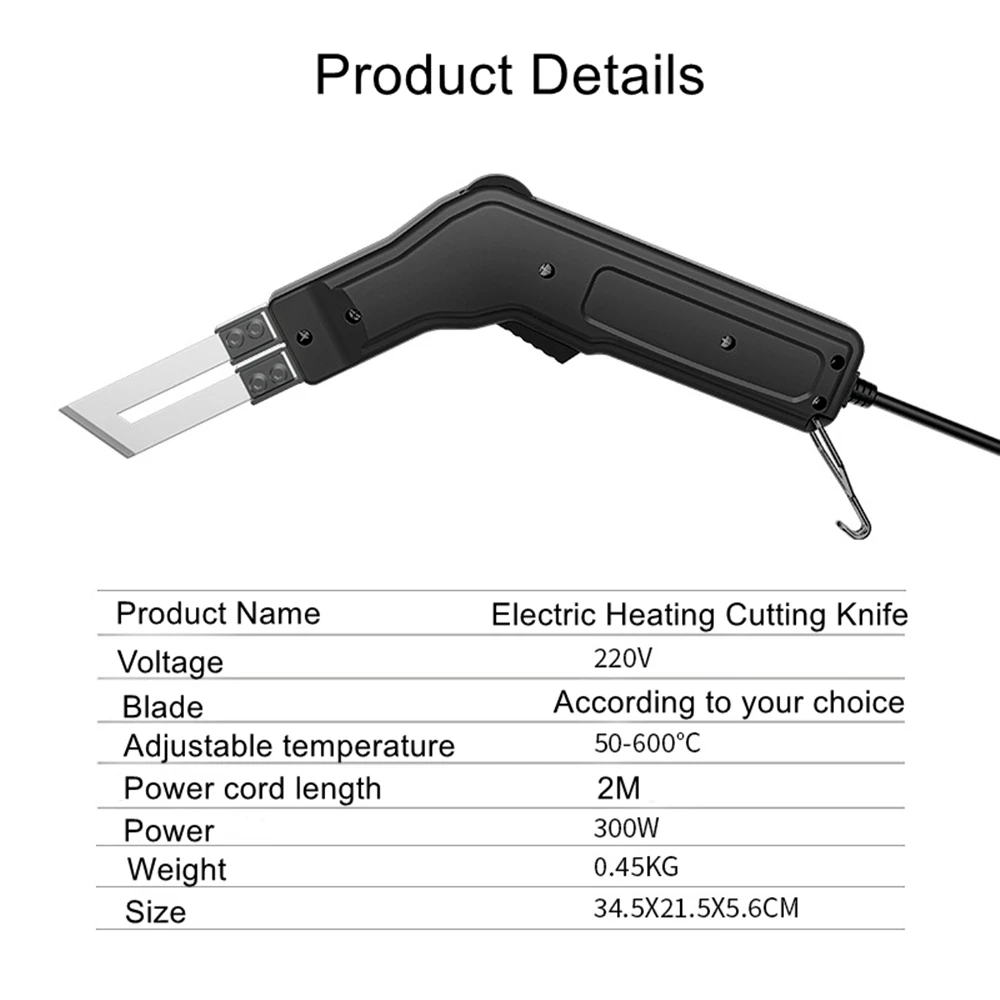 Foam Cutting Knife Pearl Cotton Electric Hot Knife Thermal Cutter Hand Held Potable Electric Tools Knife Multiple Cutter