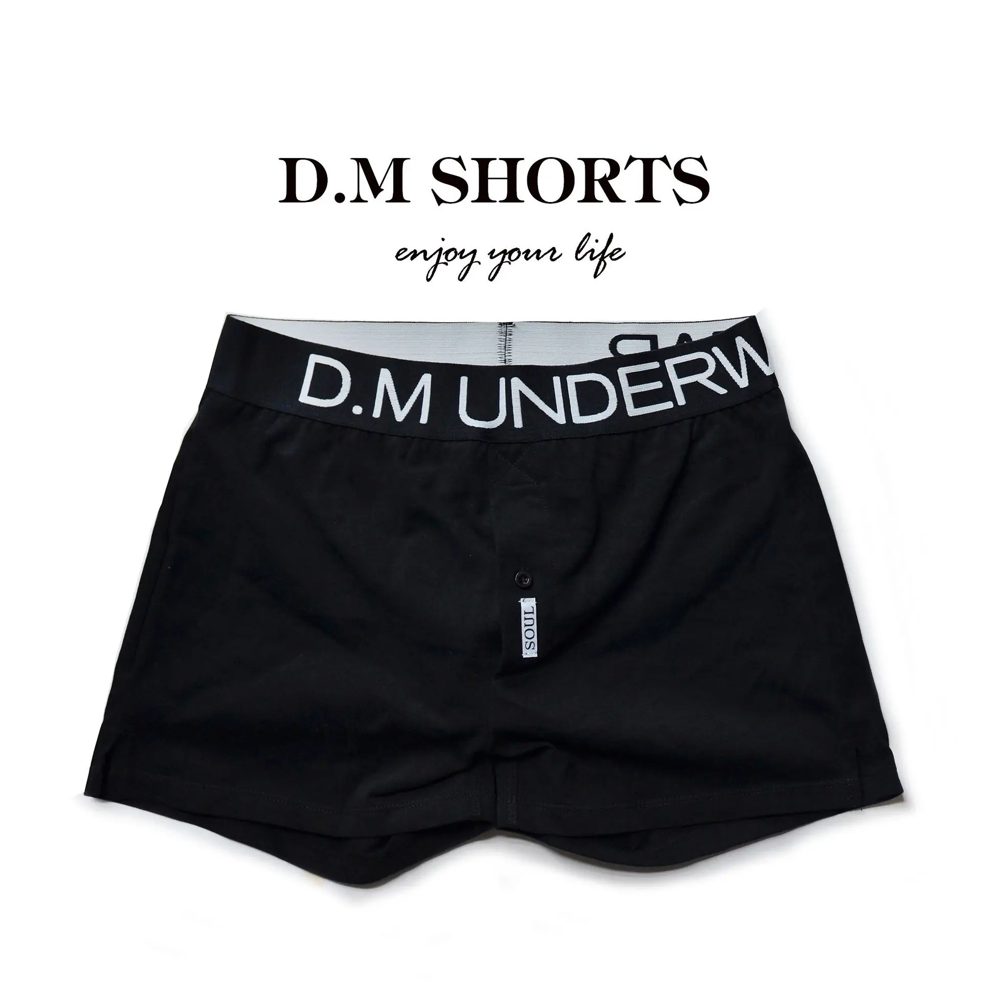 ملابس داخلية للرجال طباعة حروف الخصر بلون واحد ملابس أساسية للرجال سراويل آرو مريحة من القطن بيجامة منزلية سراويل بوكسر #4