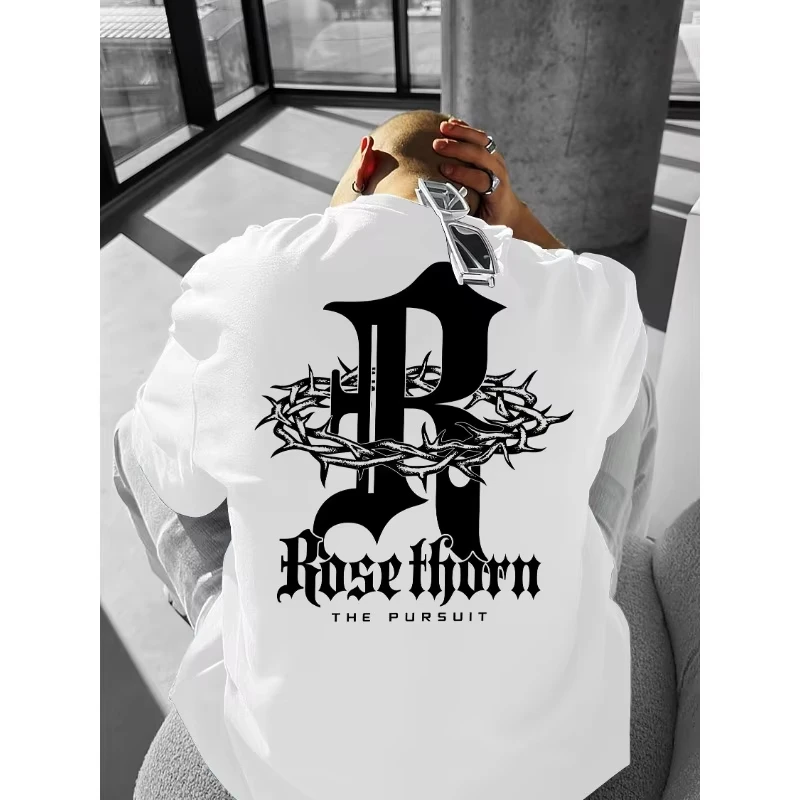 

2025 Fashionable Men's Casual T-shirt - Soft and Breathable Pure Round Neck Short Sleeve T-shirt Hip Hop Men's and Women's Top