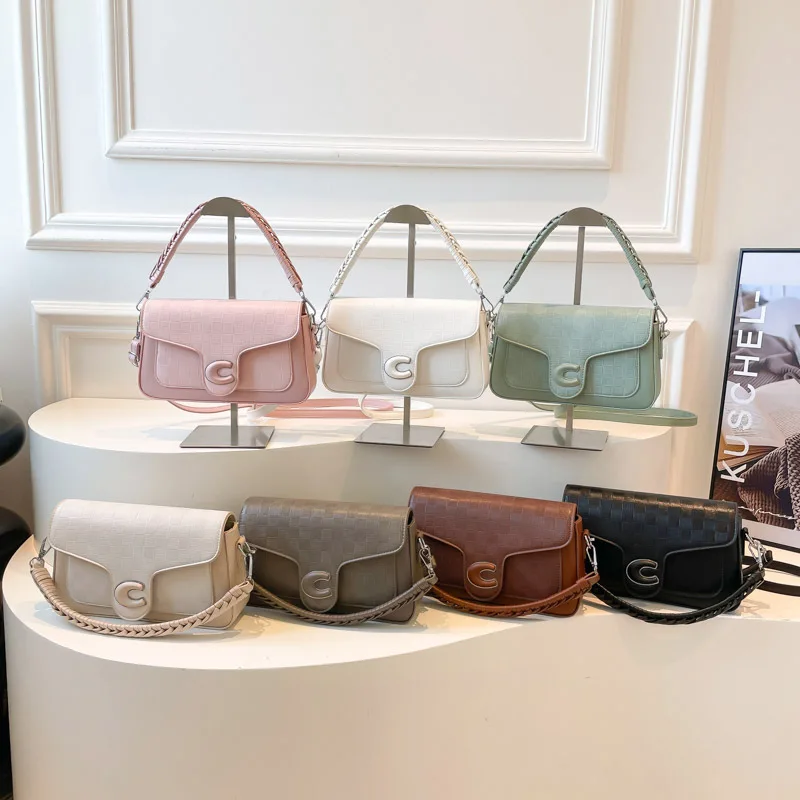 

​​Quilted Texture Square Bag Women Crinkle Shoulder Purse Caviar Grain Minimalist Commuter Airport Security Ready​​