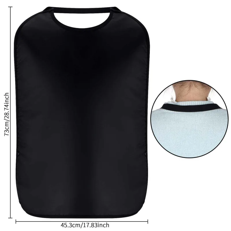 Adult Waterproof Single Layer Bib Elastic Neck Food Catcher Crumb Collector Apron Elderly Disabled Adult Lightweight Comfortable