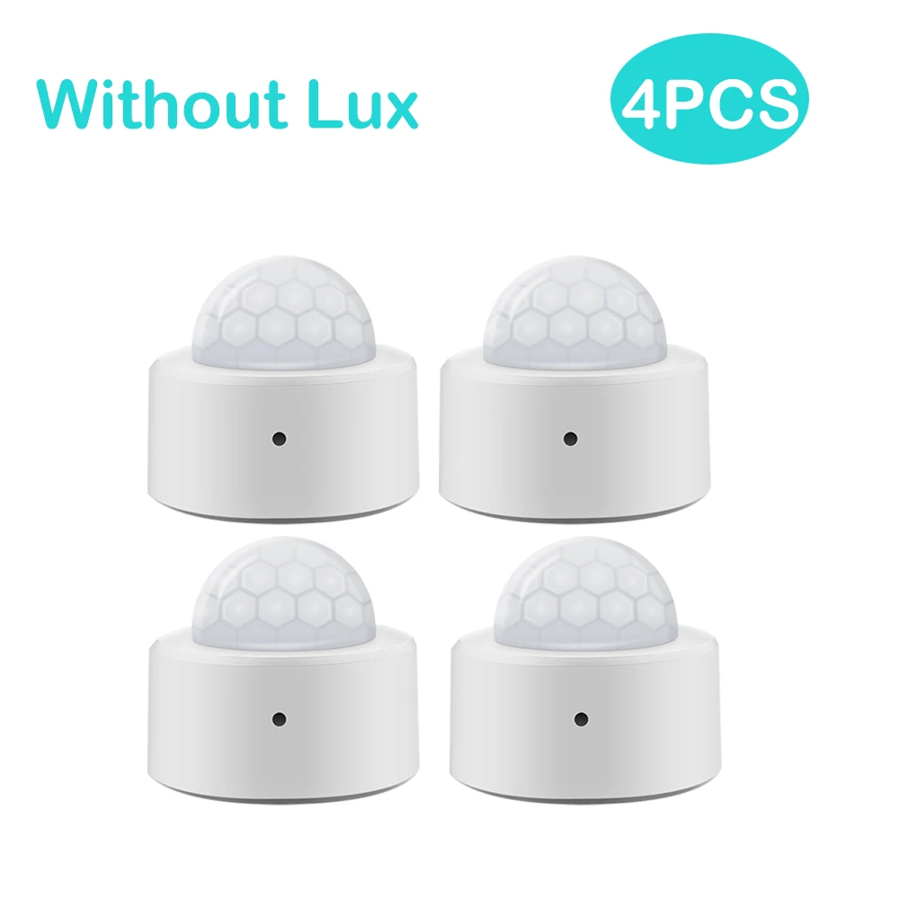 Haozee 2 in 1 Zigbee Mini PIR Bewegingsmelder + Helder Lux Licht Passief Infrarood Beveiliging Inbraakalarm Sensor