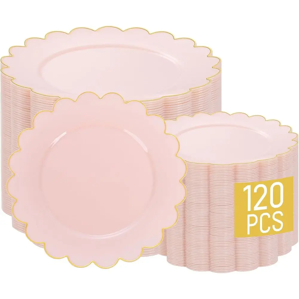 120-Piece Pink Plas…