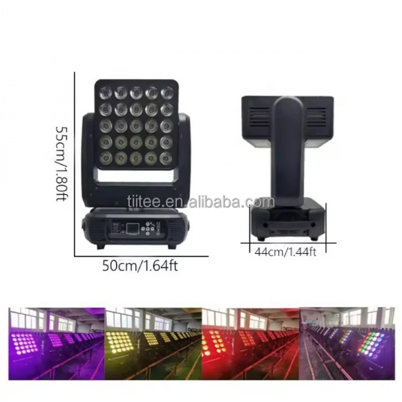 

Светодиодный матричный прожектор Tiitee KB-Z715 25x12W RGBW с теплым белым светом, 400W, DMX512, для сцены и ночных клубов