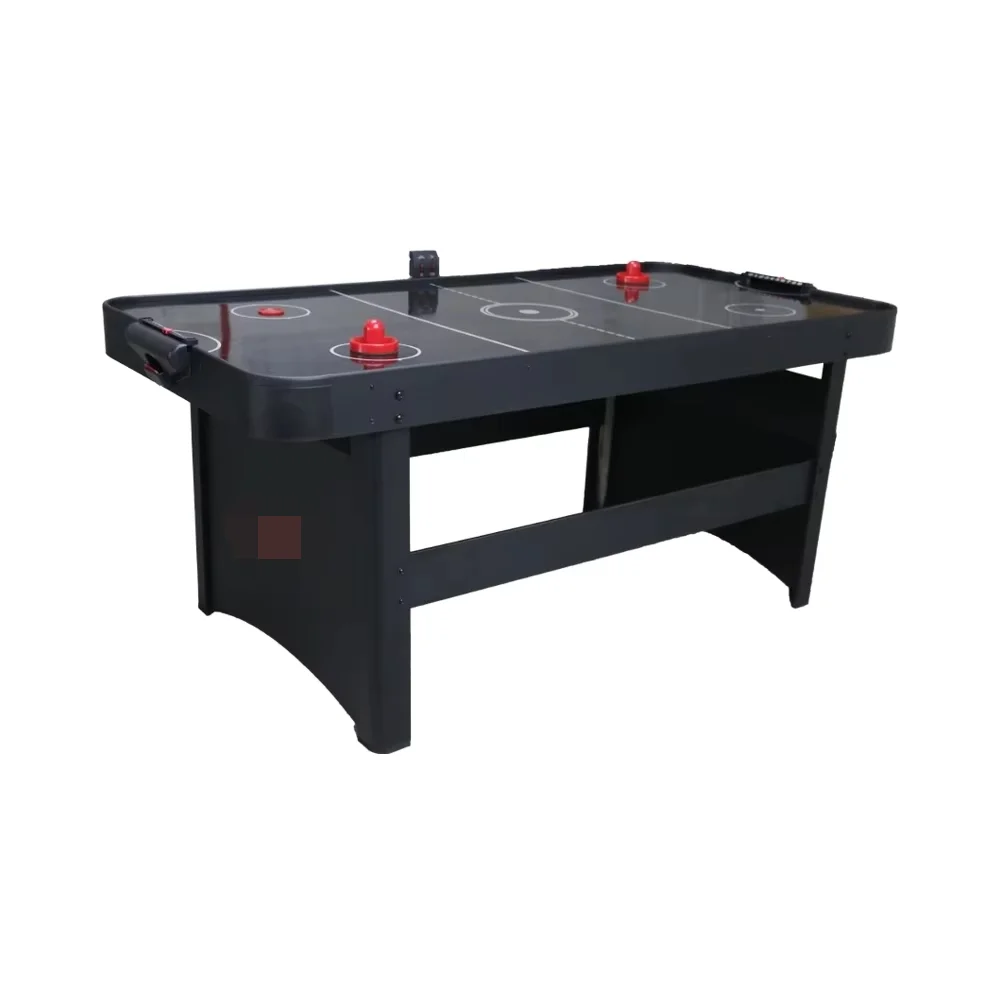 

Fast-Paced 6ft Air Hockey Table with Electronic Overhead Scoreboard Black Color Soccer Table