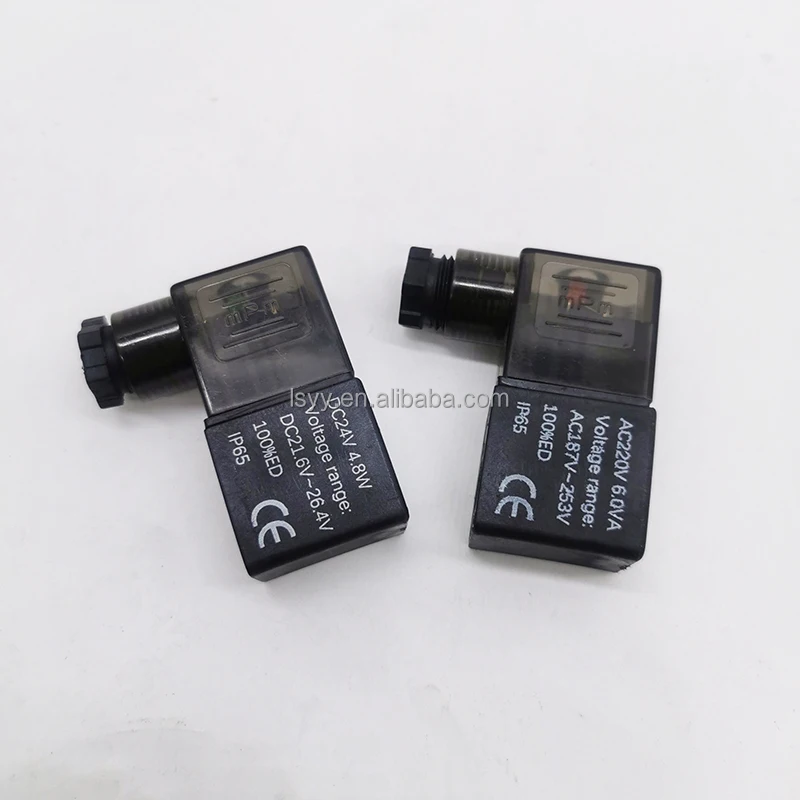 10PCS 4V Series Pneumatic Solenoid Valve Coil 4V210-08 Valve Head 4V310 Pure Copper 4V410 with Lamp DC24V