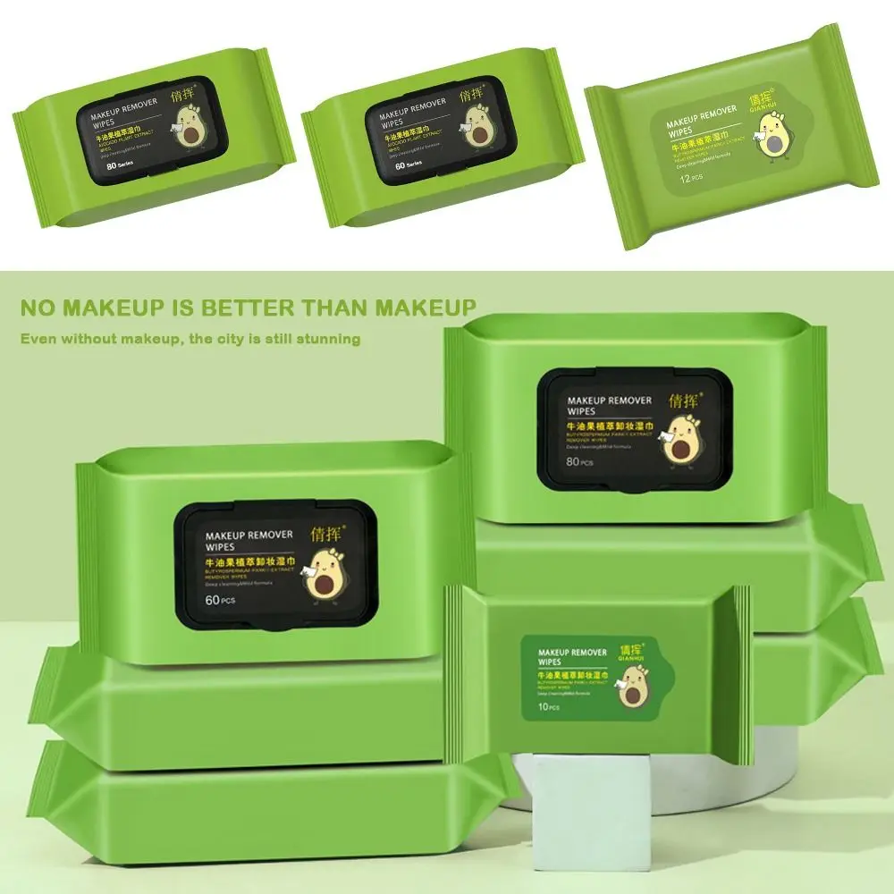 

12/60/80PCS Soft Makeup Removal Wipes Face Cleaner Microfiber Disposable Cotton Wipes Tool Makeup Accessories