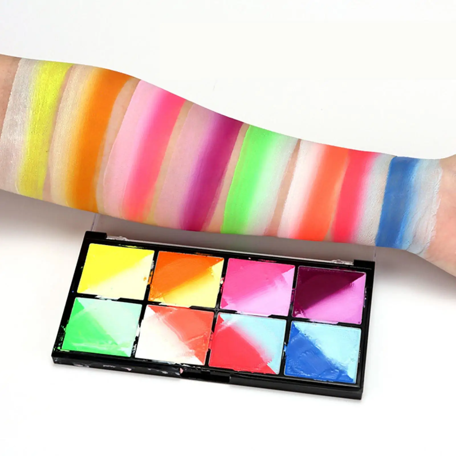 طلاء الجسم للوجه، أداة احترافية خاصة، لوحة مكياج للوجه لمرحلة الهالوين، فستان تنكرية، مسرح عيد الميلاد #2