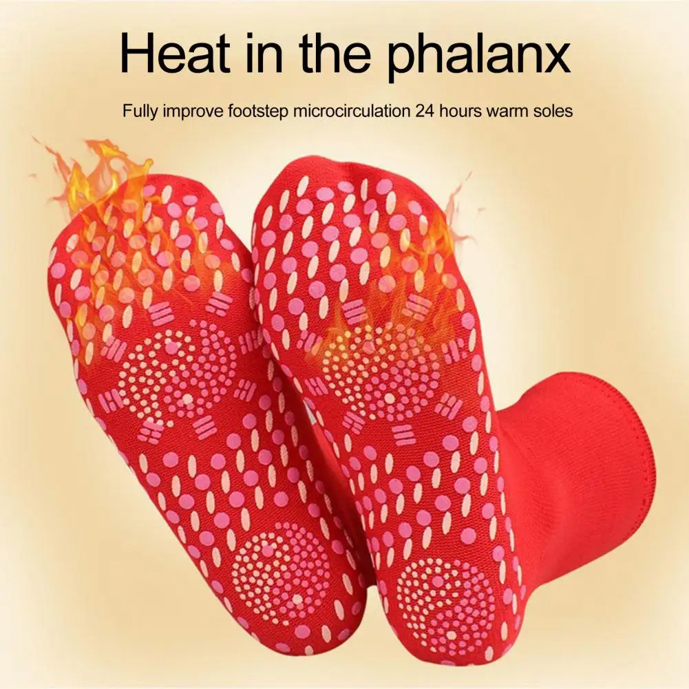 Warm Socks Winter Socks with Particle Sole Massage for Circulation Promotion Self-heating Technology High for Ultimate