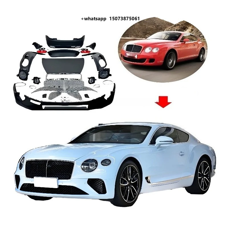 Factory Bodykit for Continental Gt 2004-2017 Upgrade to 2022 GT Front Rear Bumper With Grille Fender Headlight Taillight