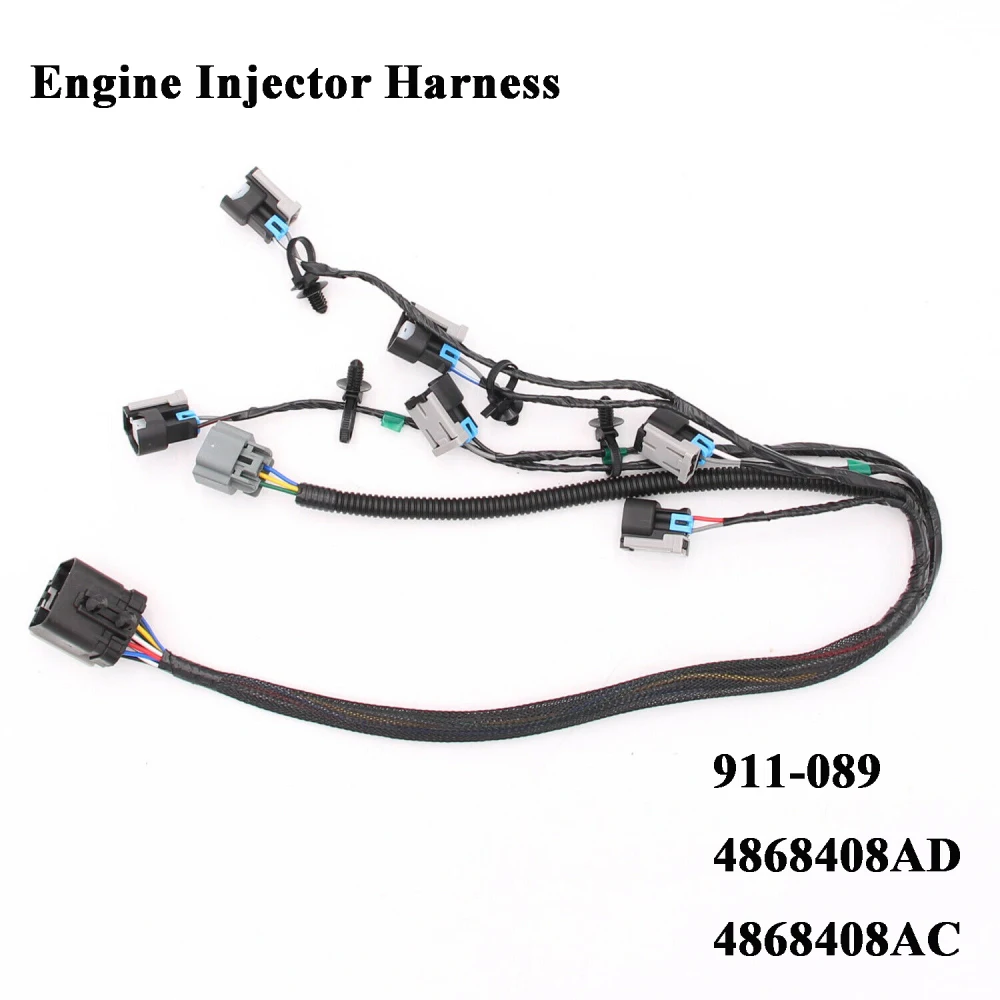 1set Fuel Injector Connector Wiring Harness For Chrysler Town & Country Voyager Dodge Caravan Car Engine Parts Fuel System