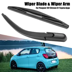 Rear Windscreen Wiper Blade Arm Set For Peugeot 107 Citroen C1 Toyota Aygo Automotive Windscreen Wiper Parts Replacement