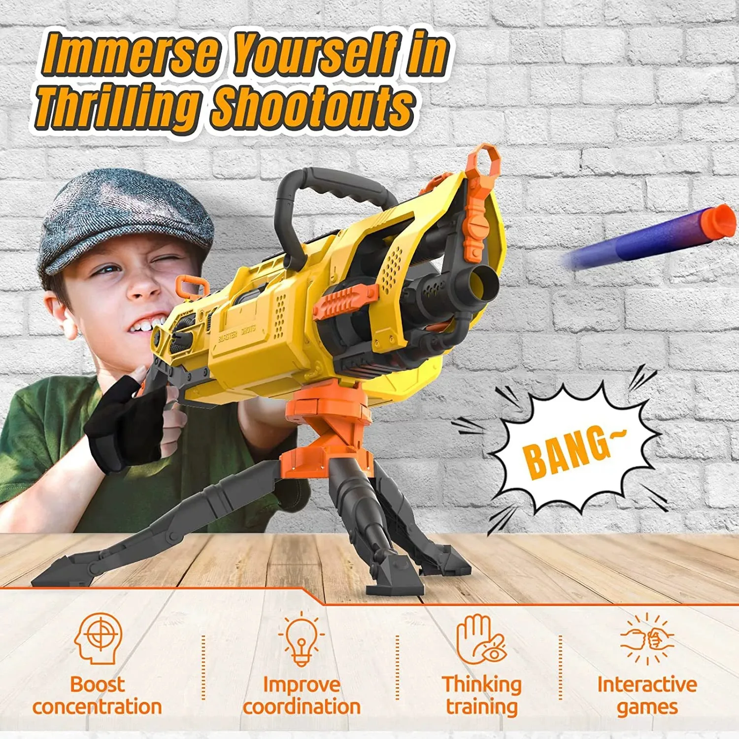 

Electric burst Automatic Toy Gun Foam Blasters & Guns with Tripod Guns for Boys Kids Toy Gifts for Birthday Halloween Christmas