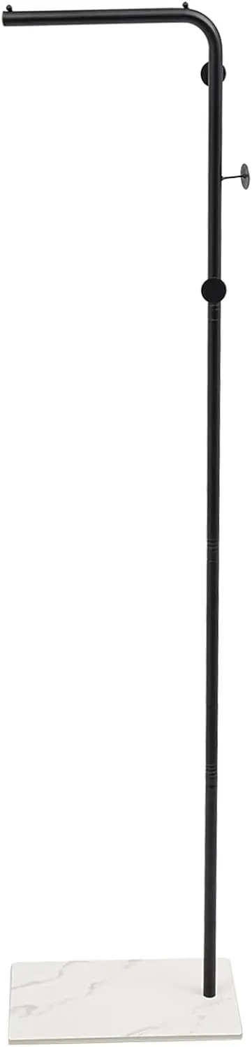 

Металлическая вешалка L-образной формы с 3 крючками с круглой головкой Вешалка для одежды высотой 170 см для прихожей, гостиных, фойе, кабинет