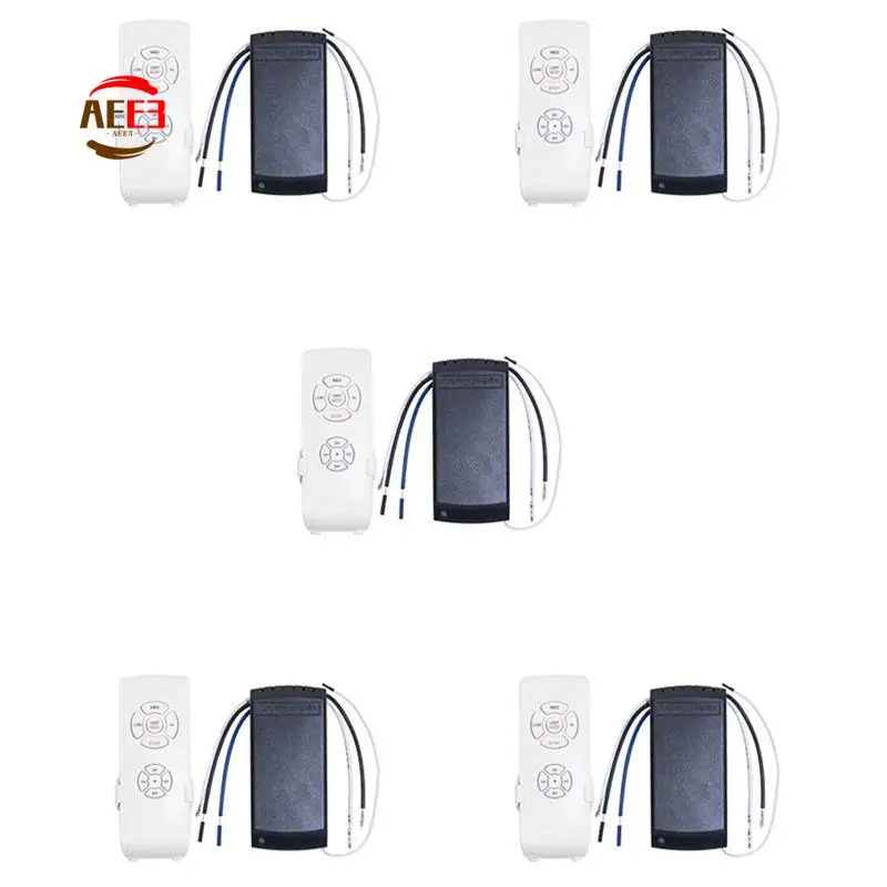 AEE3-5X Universal Ceiling Fan Lamp Remote Control Kit AC 110V Timing Setting Switch Adjuste Wind Speed Transmitter Receiver
