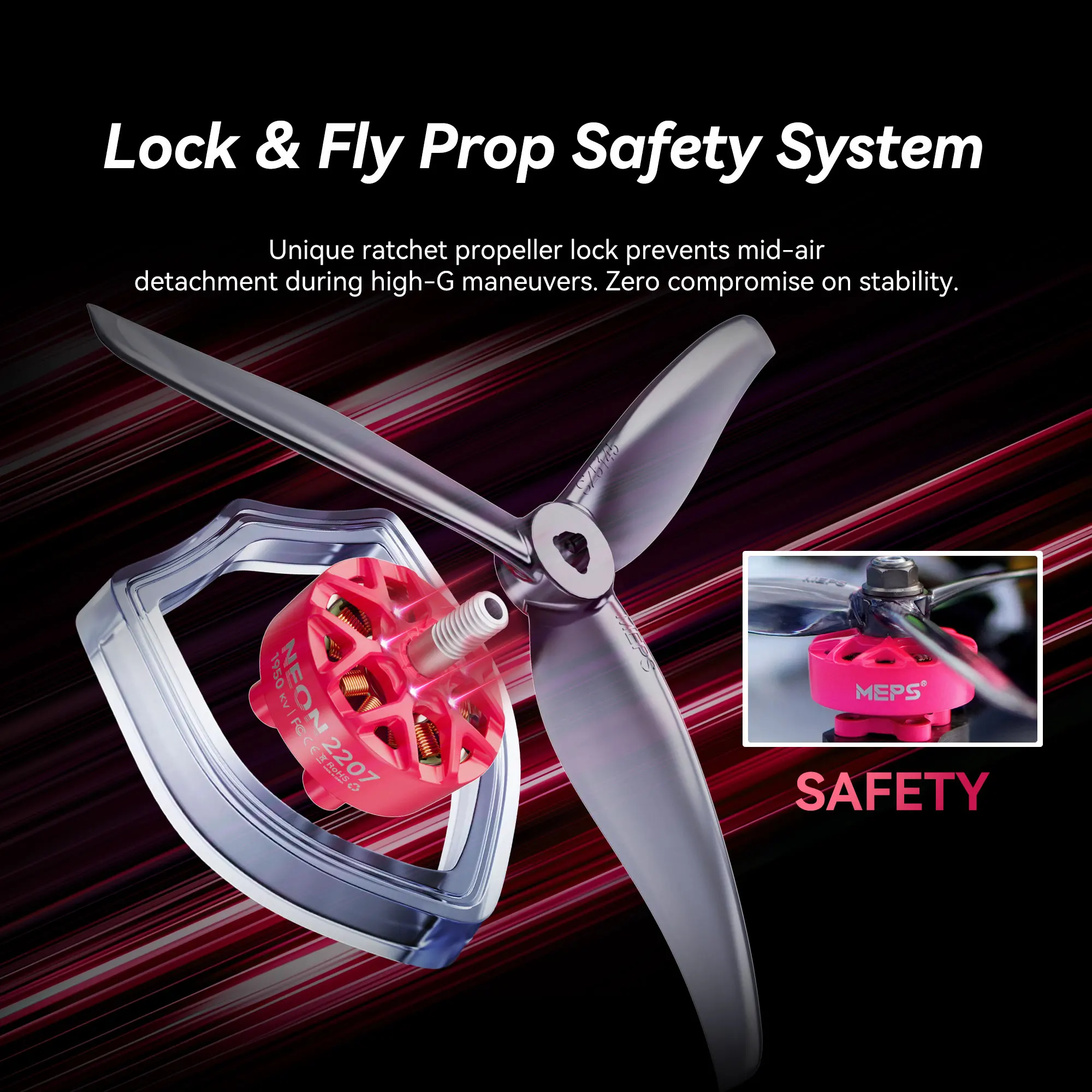 MEPS NEON 2207 FPV Motor for 5 inch Freestyle Drone 1950KV/2050KV/2550KV