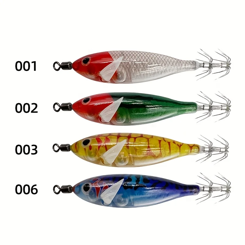 Luya-Fake Bait, Fish Bait, Round Bellied Shrimp, Night Light Blending Tube, Wooden Shrimp, Squid Hook