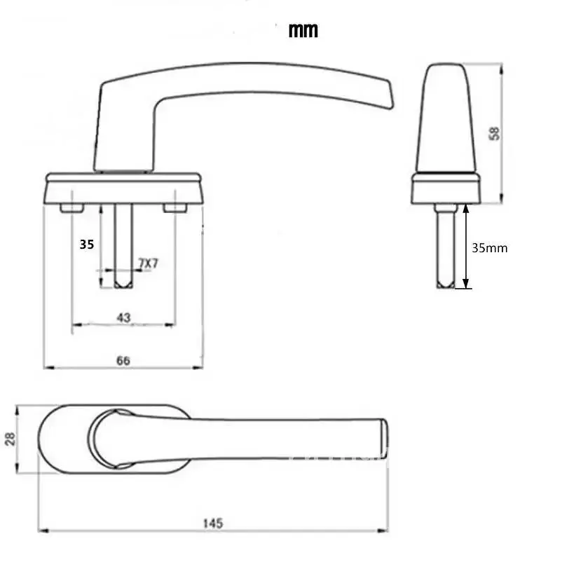 

steel sliding window Metal Handle handle door turning door