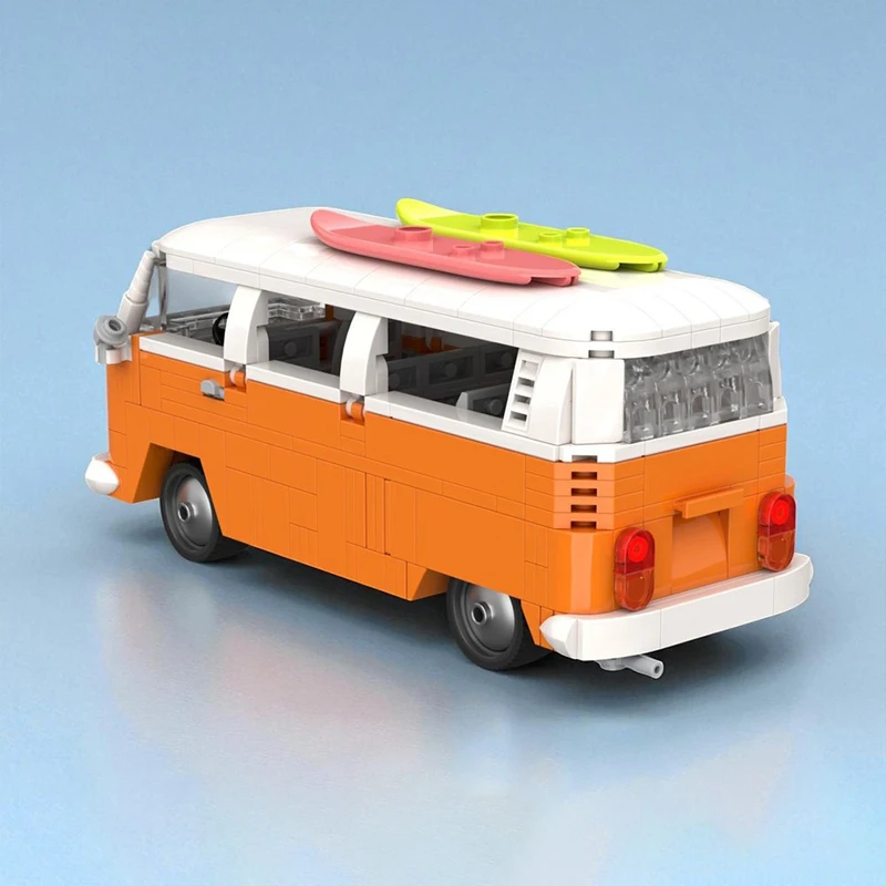 506PCS MOC bouwsteen voertuig transportvoertuig T2 bestelwagen bus model FDIY montage bouwsteen speelgoed kindervakantiecadeau