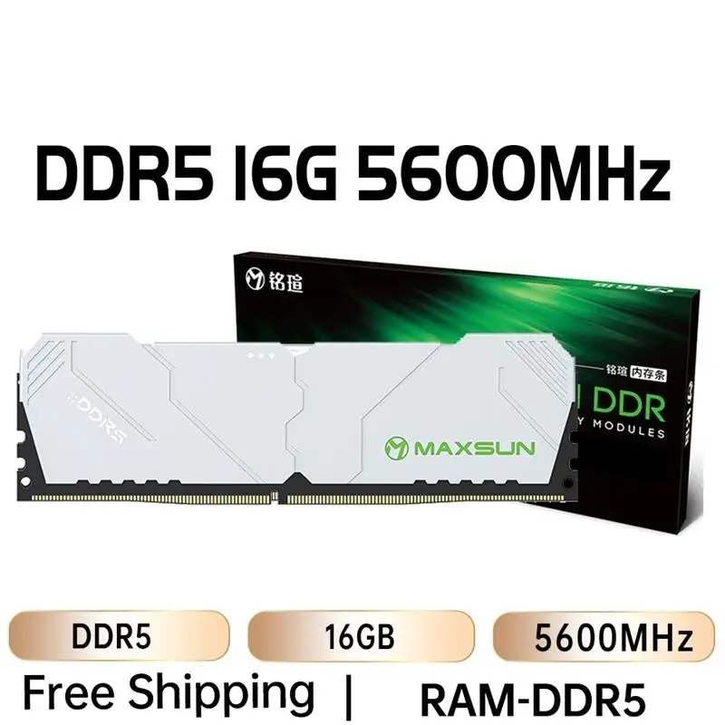 To DDR5 Memory RAM 16GB 5600MHz DDR5 Ram Desktop Memory 288Pin Dimm 1.25V Computer components Gaming Computer Rams