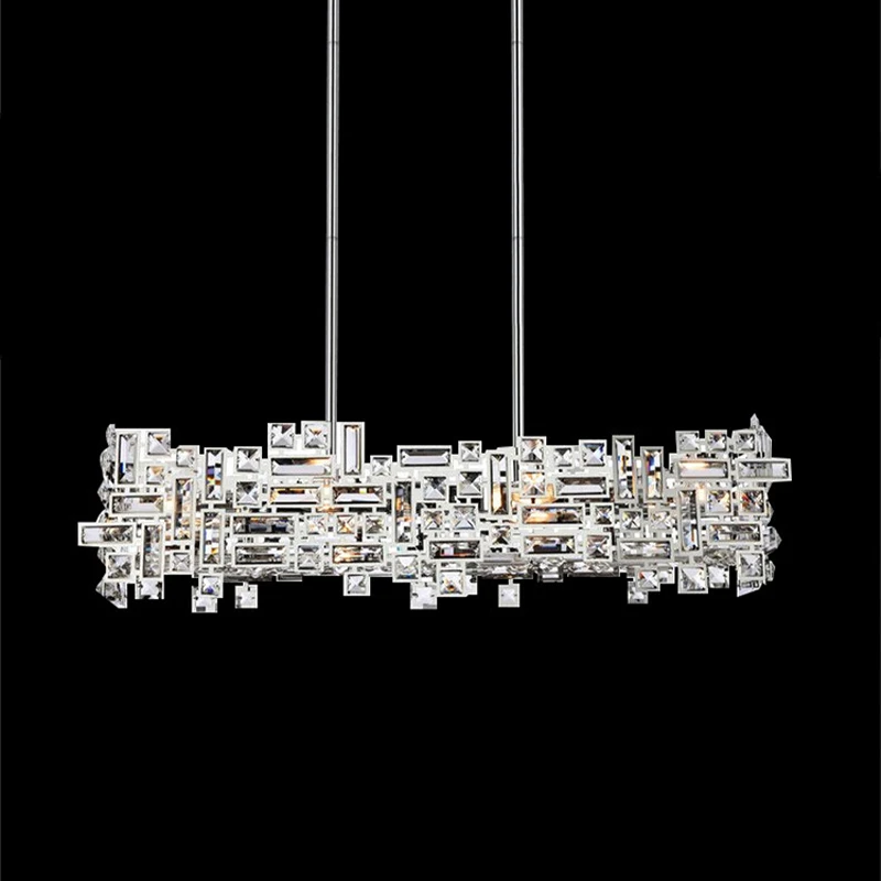 Modern Led Luxury K9 Crystal Dining Room Chandelier Living Room, Kitchen Island, Bedroom Gold Upholstery Lighting Chandelier