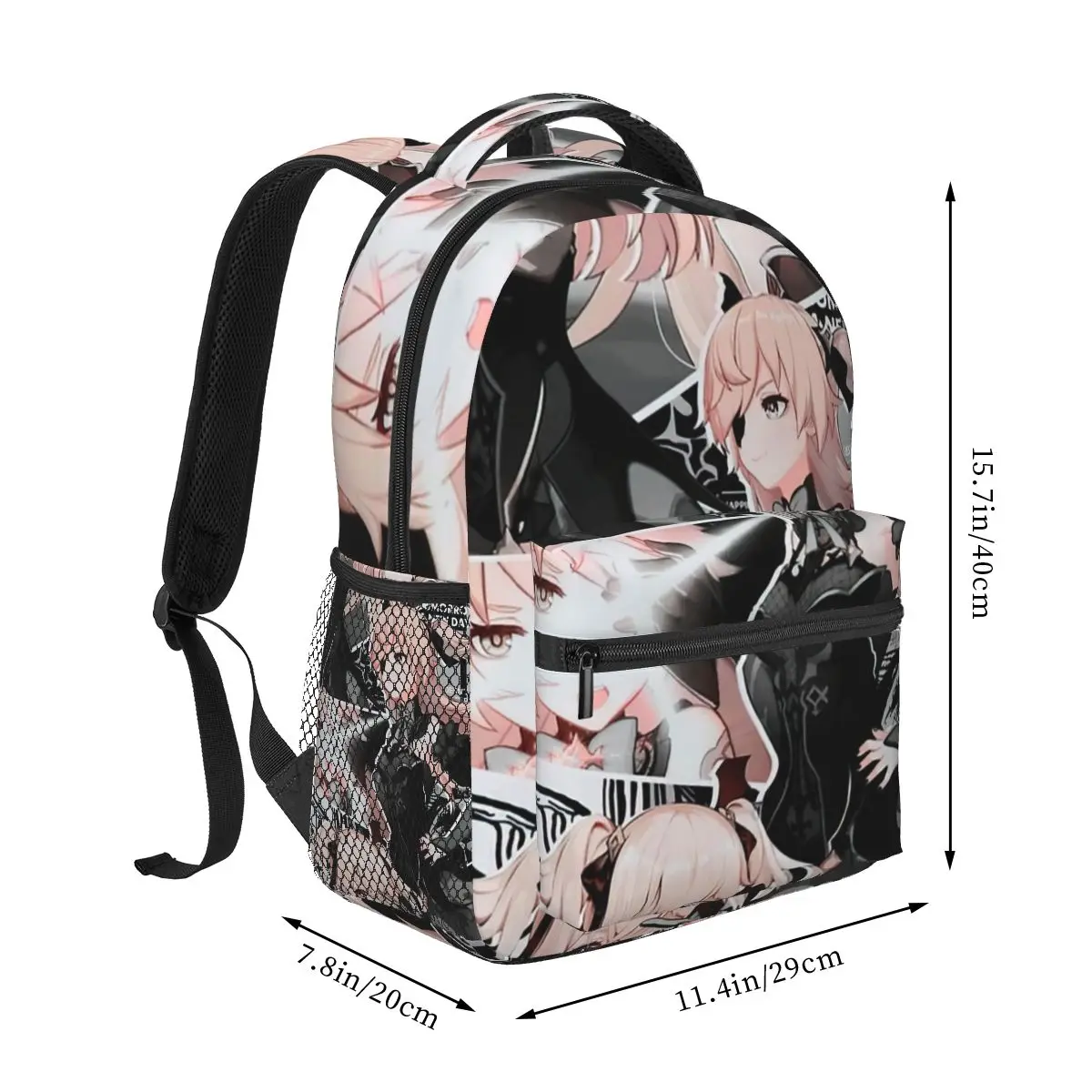 Genshin Impact Collage - Fischl Backpack for Girls Boys Travel RucksackBackpacks for Teenage school bag