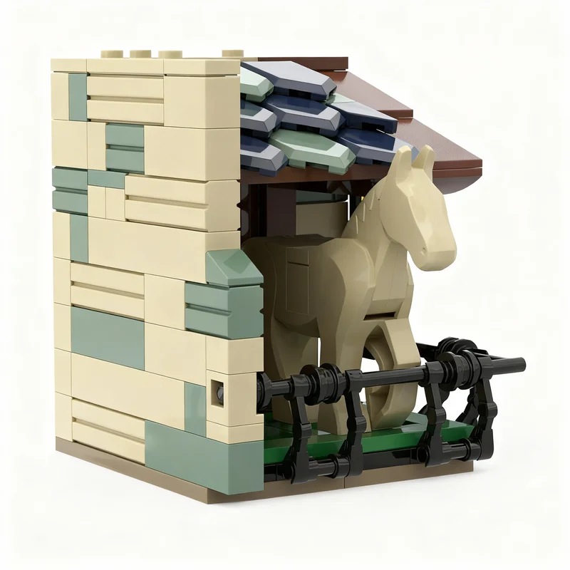 169 parça MOC Kale At Ahırı Ha - Art Craft Horse incelemesi ve fiyatı