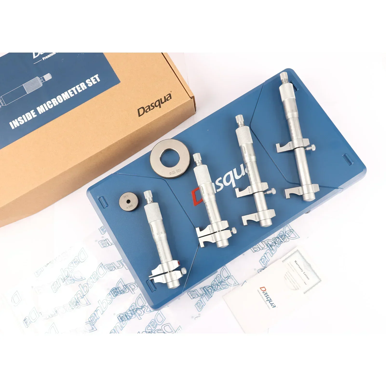 DASQUA High Accuracy 5-30mm Inside Micrometer Set 25-50mm Internal Micrometer 50-75mm 75-100 mm 5-100mm Interior Micrometer Set