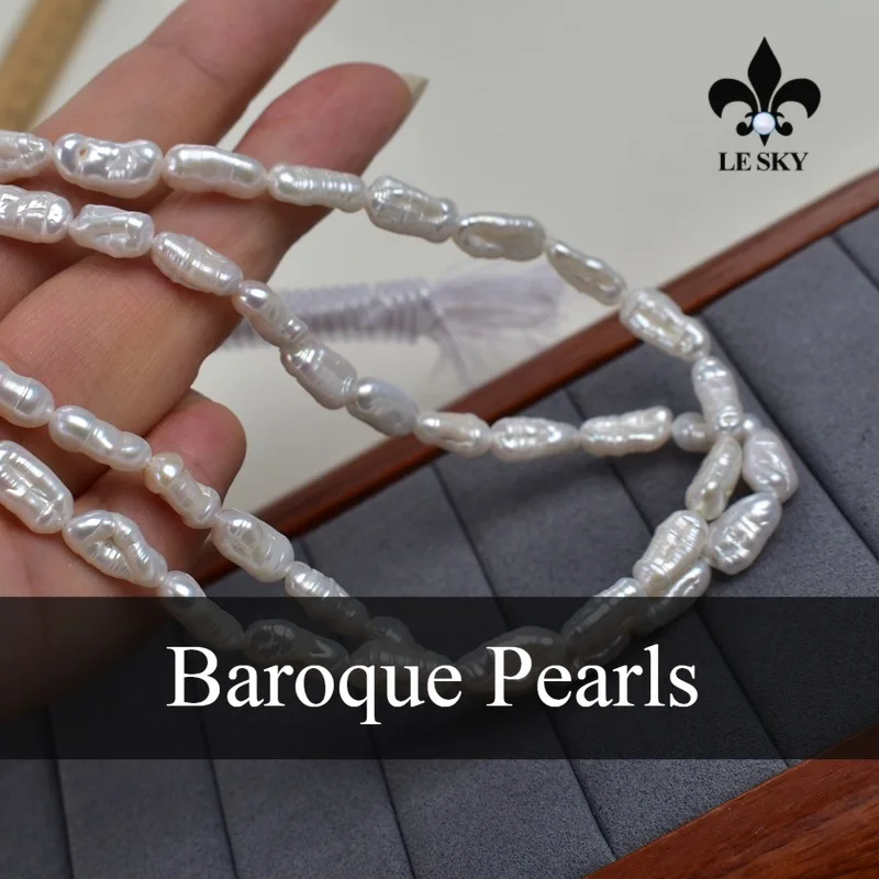 

Natural Baroque Freshwater Pearl Beads Biwa Pearl Loose Beaded for Women Making DIY Jewelry Necklace Accessories