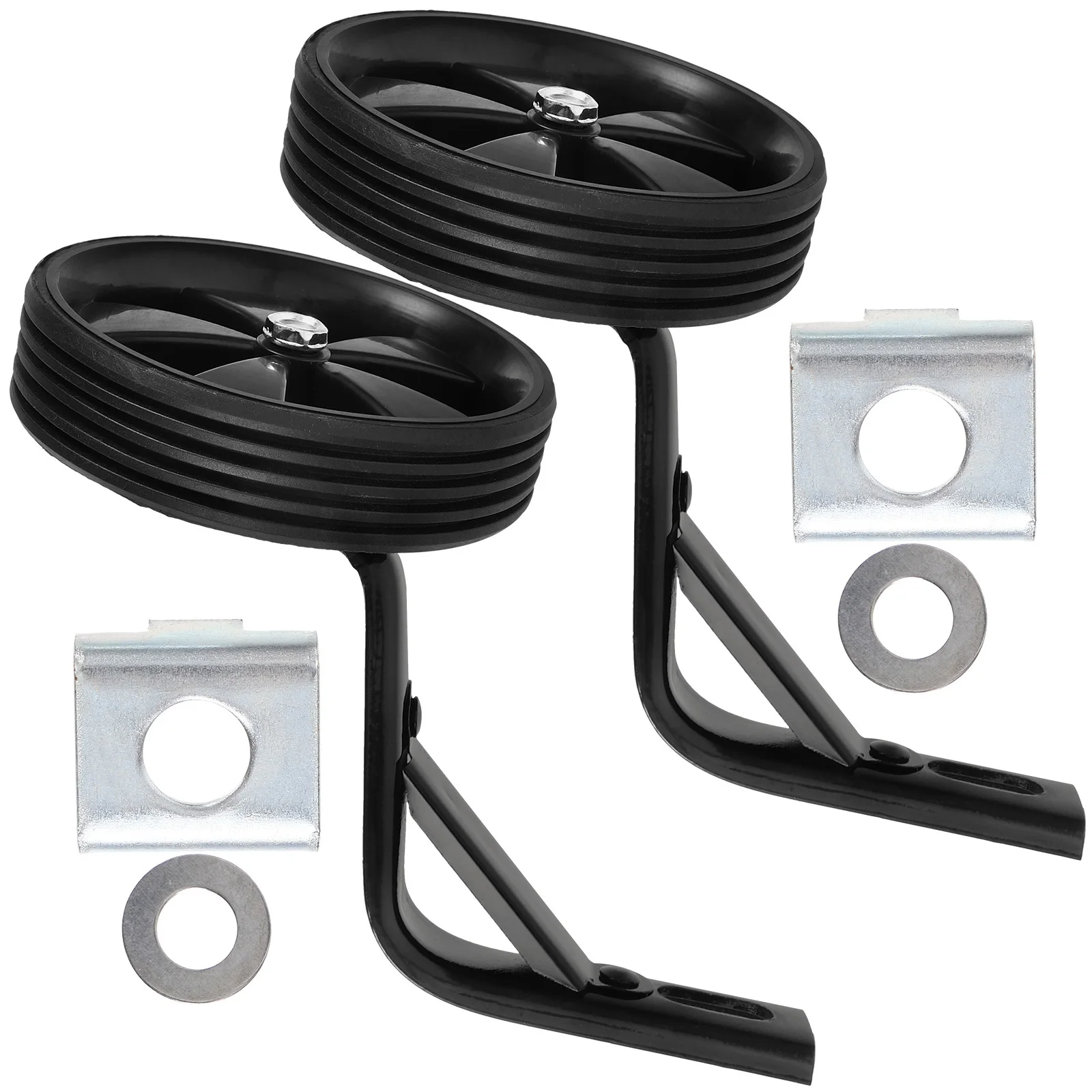 

1Pair Bike Training Wheels Stable Steel Plastic Bike Stabilizer Accessories for Kids Beginners Balance Learning Replacement