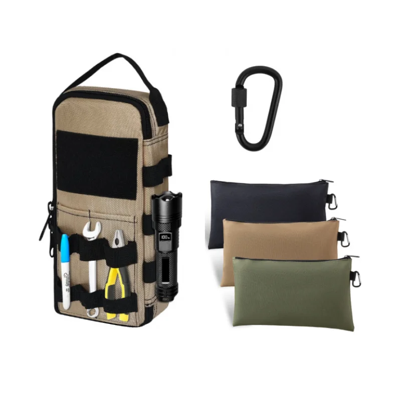 

3/4/5PCSTool bag, waist bag, multi-pocket, multi-functional handbag, outdoor heavy-duty portable storage bag