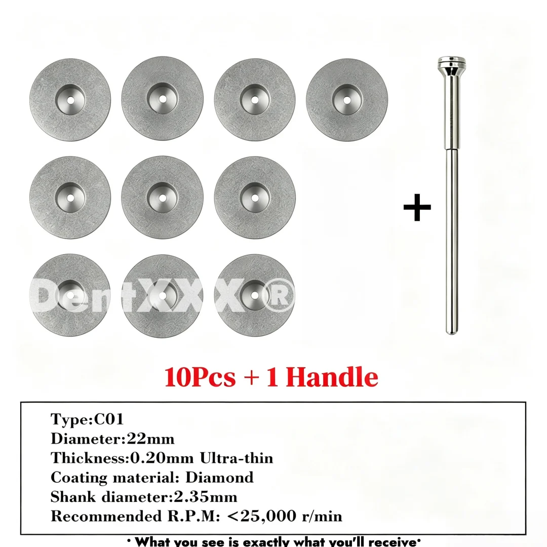 Ultra-Thin Double-Sided Diamond Grinding Discs – 0.20mm Cutting & Polishing Blades with 2.35mm Shank