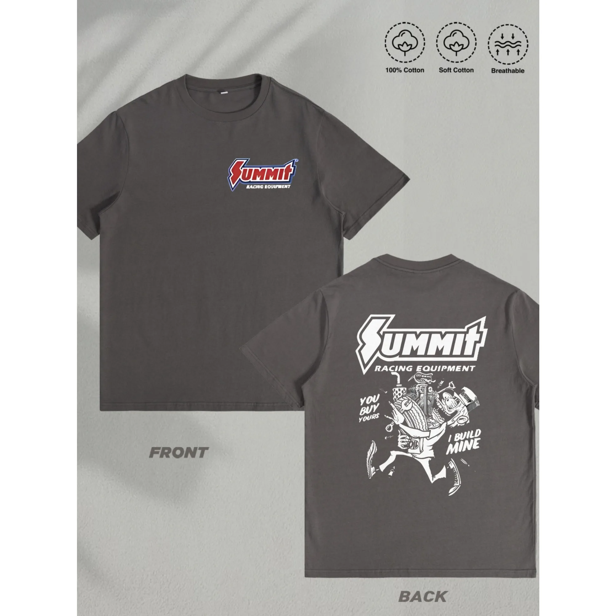 الطباعة على الوجهين الرجال النساء تي شيرت الرجال تي شيرتات قطن هدية عيد الأب قمة معدات السباق تي شيرت تصميم جريئة