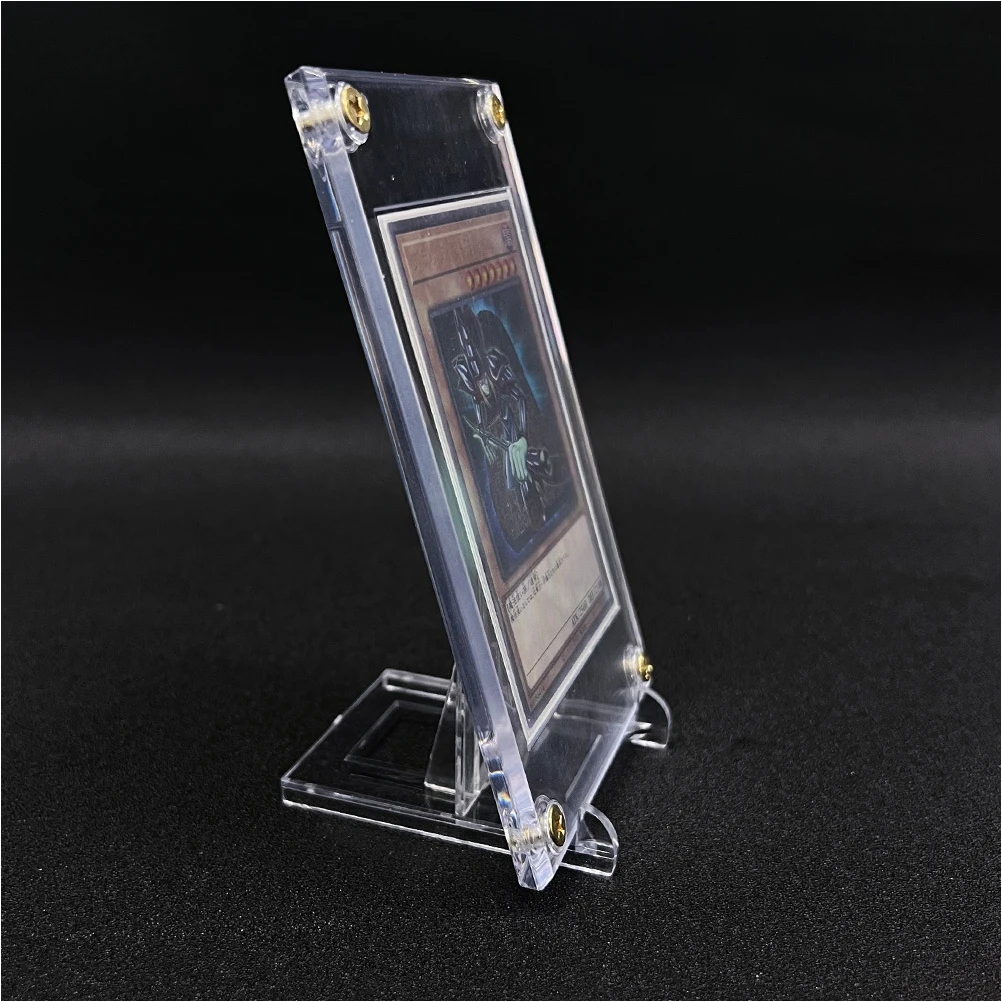 

6pcs Adjustable Card Display Stand Clear Plastic Holder for Gaming Cards Storage Rack Transparent Stand for Plates