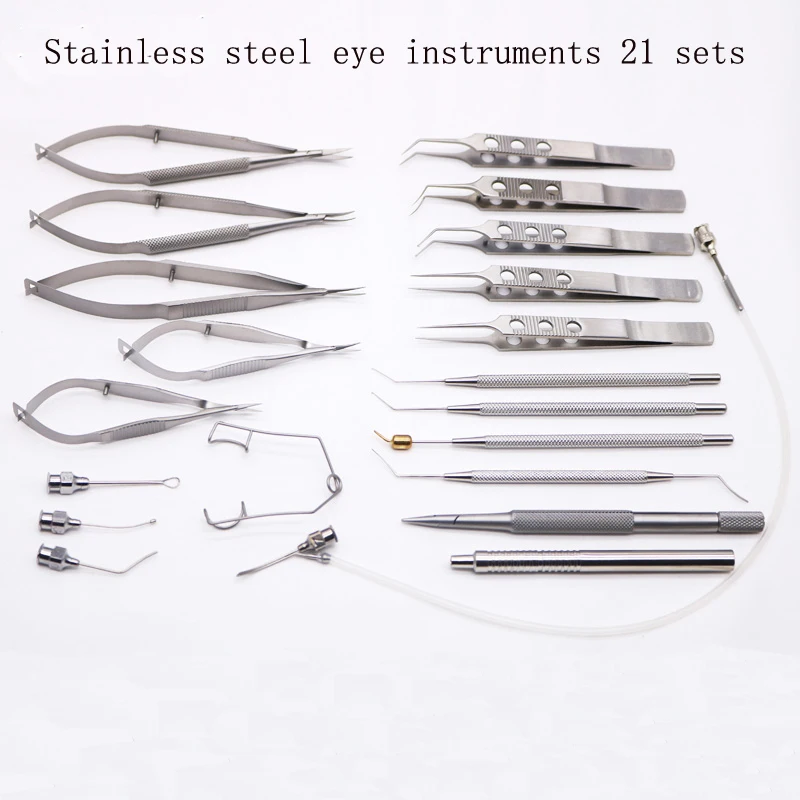 Ophthalmic microinstruments imported high-quality stainless steel titanium alloy 21 pieces of microinstruments set