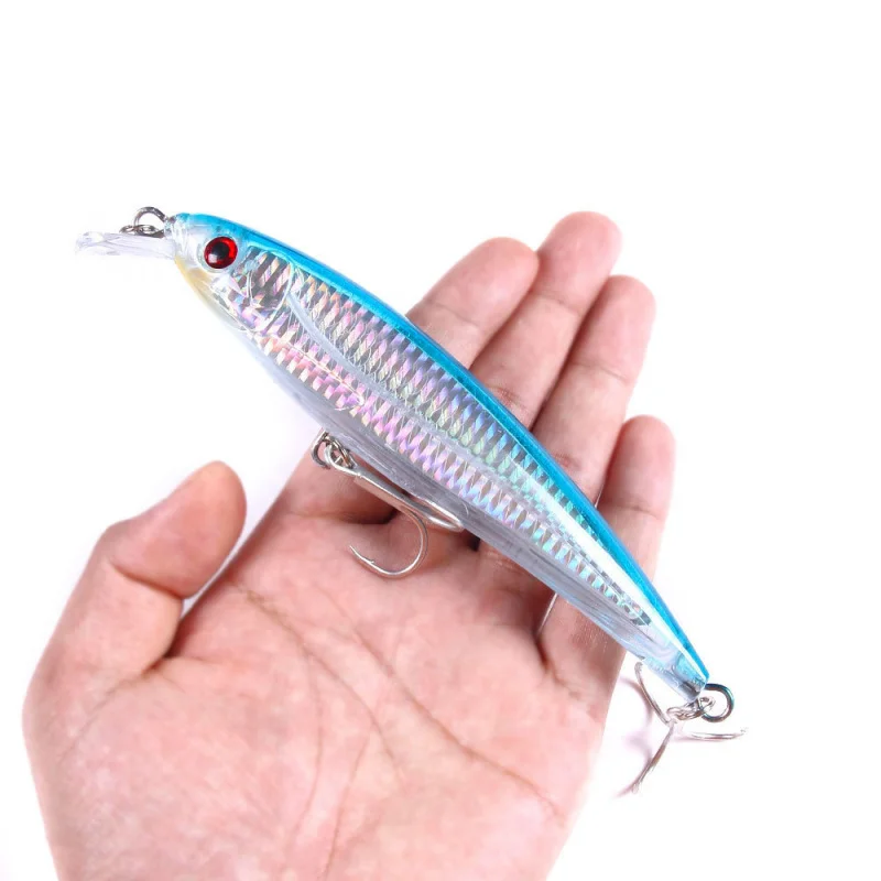 

10PCS 16cm 42g Floating Minnow Fishing Lure with 2# Blood Groove Hook Large Splash Minnow Lure for Bass Sea Bass Trout