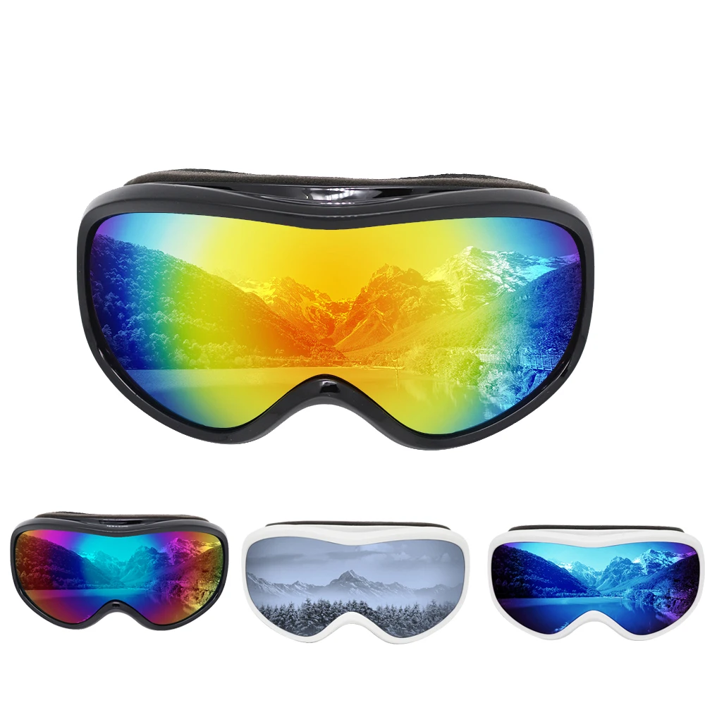 UV400 Anti-fog Double Layers Ski Goggles Big Lens Ski Mask Glasses Skiing Snow Snowboard Eyewear Mirror Polarize Goggles for men