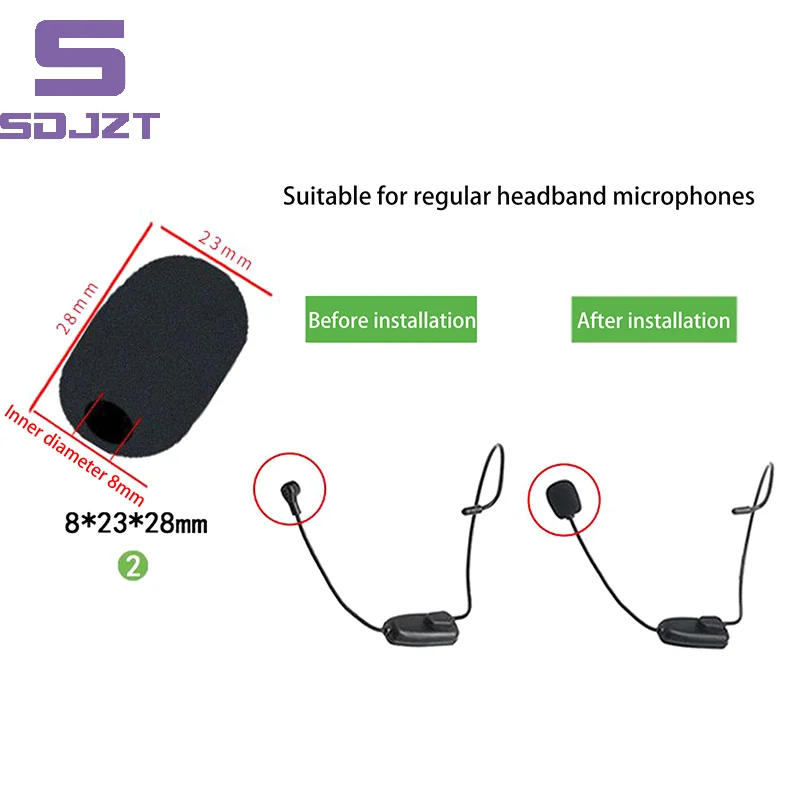 Esponja de micrófono para auriculares, intercomunicador para motocicleta, casco, auriculares Bluetooth, esponja de micrófono, 10 Uds.