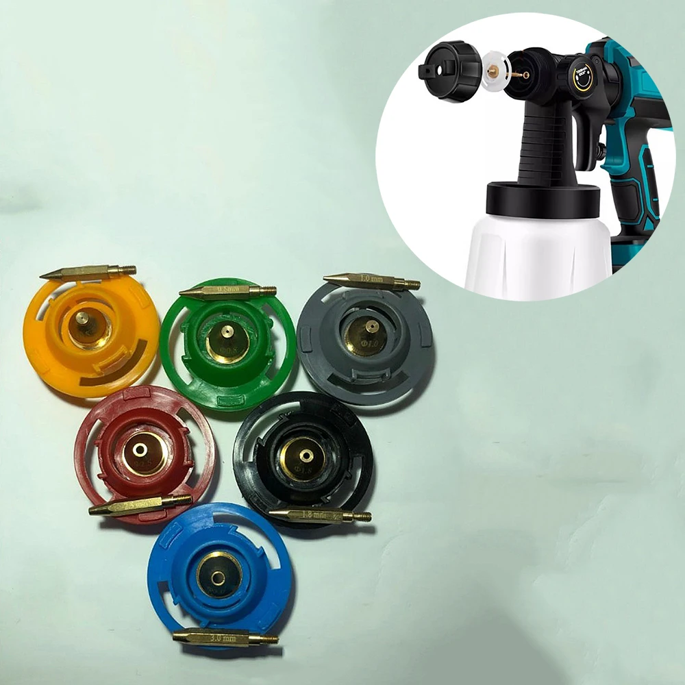 

Electric Spray Paint Nozzles 0.5/1.8mm Random Color Electric Spray-Gun Flow Control Sprayer Tip Airbrush Nozzle Replace