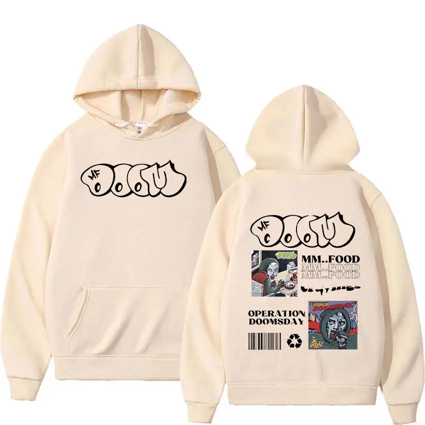 Rapper Mf Doom MM FOOD Doomsdaynew Album Hoodie Men's Hip Hop Retro Gothic Pullover Sweatshirt Fashion Clothing Oversized Hooded